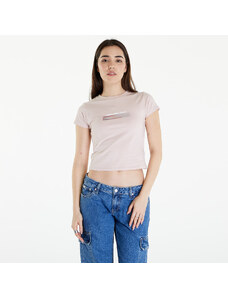 Tricou pentru femei Calvin Klein Jeans Diffused Box Fitted Short Sleeve Tee Sepia Rose