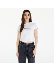 Tricou pentru femei Calvin Klein Jeans Diffused Box Fitted Short Sleeve Tee Bright White