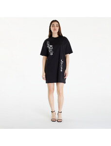 Rochie Calvin Klein Jeans Multi Placement Logo Dress Black
