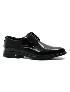 Pantofi eleganti Eldemas stil derby, negri din lac FNX7605