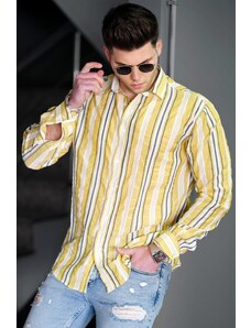 Madmext Yellow Men's Shirt 4940
