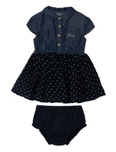 GUESS K Rochie Pentru copii Set Ss Dress+Jersey Panties A4RK17WERL0 pu10 dots blue combo