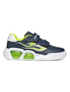 Geox sneakers pentru copii ILLUMINUS culoarea verde