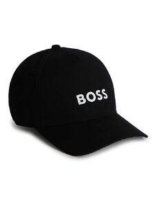 BOSS șapcă din bumbac pentru copii culoarea negru, cu imprimeu