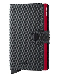 Secrid portofel de piele Cubic Black-Red culoarea negru