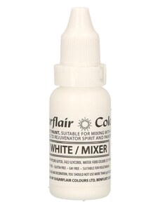 Sugarflair Colours Vopsea lichidă White/Mixer - Albă 14 ml