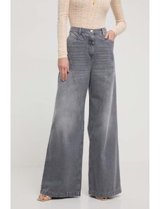 Elisabetta Franchi jeansi femei, culoarea gri