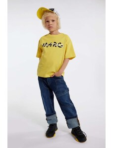 Marc Jacobs tricou de bumbac pentru copii culoarea auriu, cu imprimeu