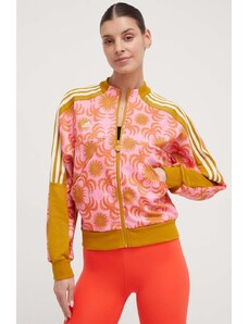 adidas bluză FARM femei, culoarea roz, cu model IQ4497