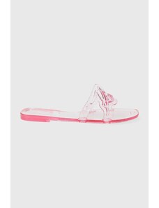Karl Lagerfeld papuci JELLY femei, culoarea roz, KL80008T