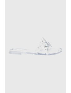 Karl Lagerfeld papuci JELLY femei, culoarea transparent, KL80008T