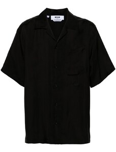 MSGM camp-collar satin shirt - Black