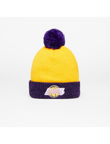 Pălărie Mitchell & Ness Two Tone Pom Beanie LA Lakers White/ Purple