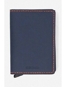 Secrid portofel culoarea albastru marin, Portfel Secrid Slimwallet Matte SM-Nightblue & Orange