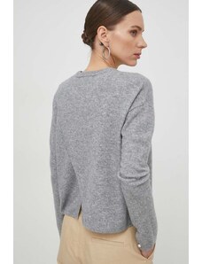 Custommade pulover de lana femei, culoarea gri