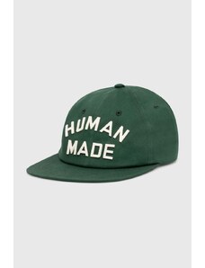 Human Made șapcă de baseball din bumbac Baseball Cap culoarea verde, cu imprimeu, HM27GD009
