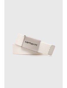 Carhartt WIP curea Clip Belt Chrome culoarea bej, I019176.D6XX