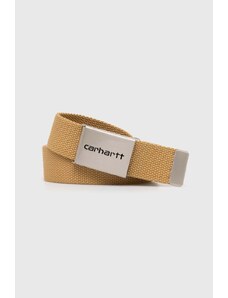 Carhartt WIP curea Clip Belt Chrome culoarea bej, I019176.1YHXX
