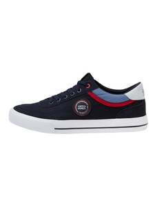 JACK & JONES Sneaker low 'JAY' bleumarin / albastru denim / roșu / alb