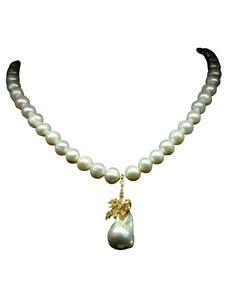 Frumoasa Venetiana Colier argint perle citrin