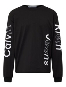 Calvin Klein Jeans Tricou negru / alb