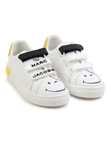 Marc Jacobs teniși din piele copii x Smiley culoarea alb