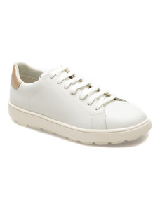 Pantofi GEOX albi, D45WEA, din piele naturala