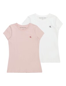Calvin Klein Jeans Tricou roz / roșu cireș / negru / alb