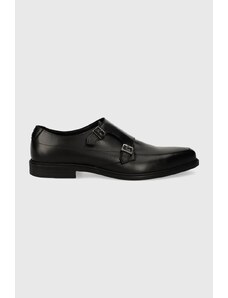 HUGO pantofi de piele Kerr barbati, culoarea negru, 50517214