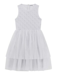 GUESS K Rochie Pentru copii Mixed Fabric Sl Dress_Ceremony J4RK34KC4T0 g011 pure white