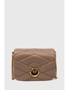 Pinko poseta de piele culoarea maro