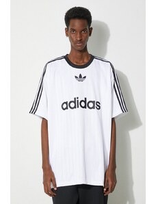 adidas Originals tricou bărbați, culoarea alb, cu imprimeu IM9459