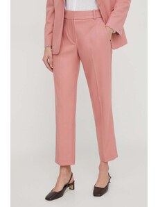 Tommy Hilfiger pantaloni femei, culoarea roz, drept, high waist WW0WW39723