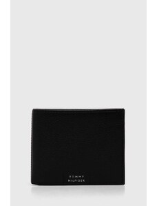 Tommy Hilfiger portofel de piele bărbați, culoarea negru AM0AM12187