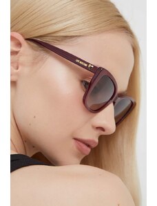 Love Moschino ochelari de soare femei, culoarea bordo