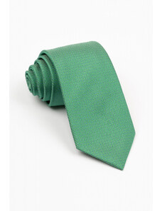 GAMA Cravata verde cu imprimeu geometric albastru