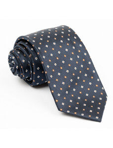 GAMA Cravata bleumarin cu imprimeu geometric
