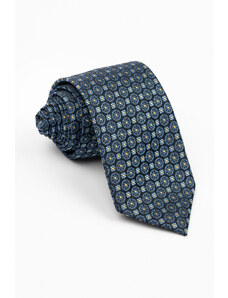 GAMA Cravata bleumarin cu imprimeu floral