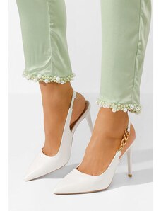 Zapatos Pantofi cu toc eleganti Elemia albi