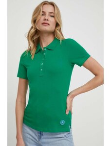 Tommy Hilfiger tricou polo femei, culoarea verde WW0WW41890