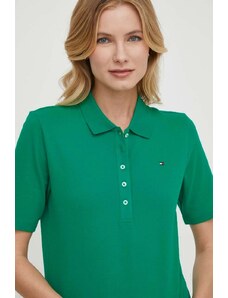 Tommy Hilfiger tricou femei, culoarea verde WW0WW37820