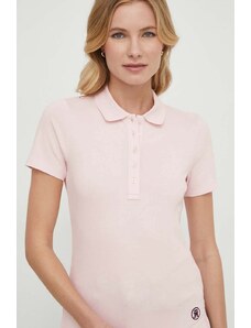Tommy Hilfiger tricou polo femei, culoarea roz WW0WW41890