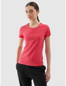 4F Tricou slim cu imprimeu pentru femei - roșu - L