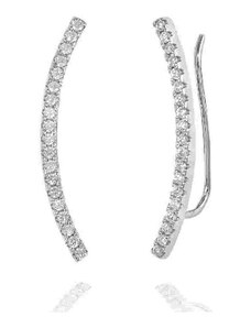 DELIS Cercei ear cuffs argint 925, JW676, model elegant, placat cu rodiu