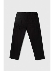 adidas Originals pantaloni de bumbac culoarea negru, cargo IR7737
