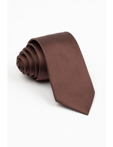 GAMA Cravata uni maro-ciocolatiu