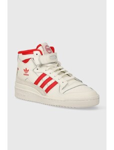 adidas Originals sneakers din piele Forum Mid culoarea alb, IG6497
