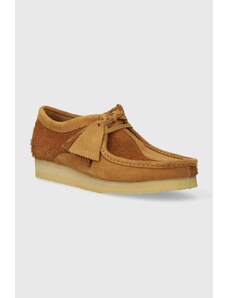 Clarks Originals pantofi de piele intoarsa Wallabee barbati, culoarea maro, 26175917