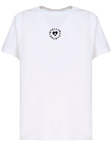 Stella McCartney Tricou pentru Femei, Tshirt Lovestruck Logo, Alb, Bumbac Organic, 2024, 38 40 44 M