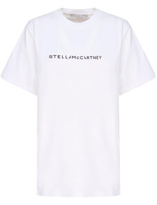 Stella McCartney Tricou pentru Femei, Logo Organic Cotton Tshirt, Alb, Bumbac Organic, 2024, 38 40 M XXS